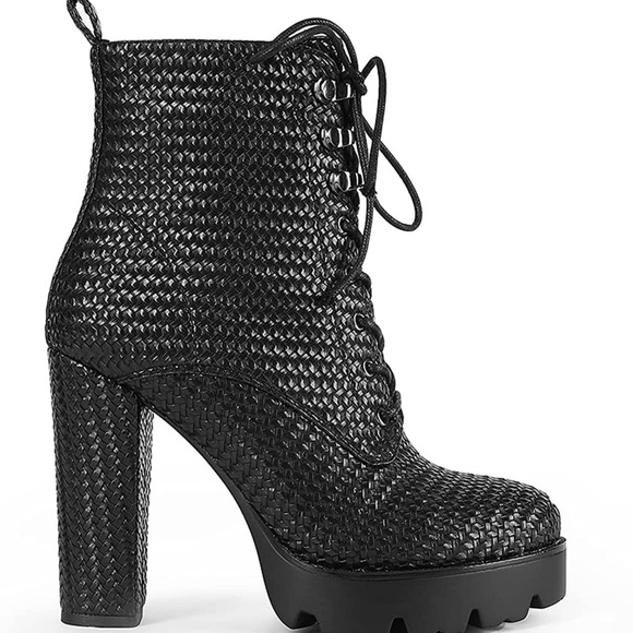 Platform Boots for Women, Heeled Combat Boots - Picture 4 of 6